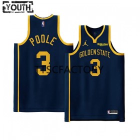 Dres Golden State Warriors Jordan Poole 3 Jordan 2022-23 Statement Edition Navy Swingman - Dječji